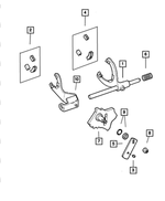 4741237 - Transfer Case Model 231 [DHJ, DHK, DHN]: Transfer Case Mode Shift Fork for Mopar Image