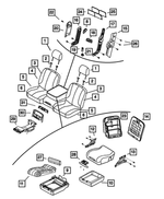 1NQ86BD3AA - Interior Trim: Front Headrest for Dodge: Ram 1500 Image