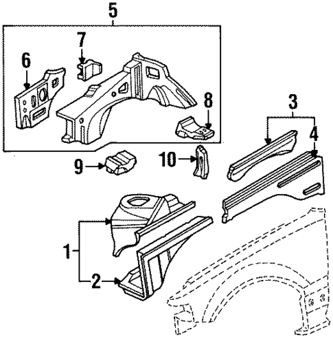 Structural Components & Rails for 1989 Honda Civic #0