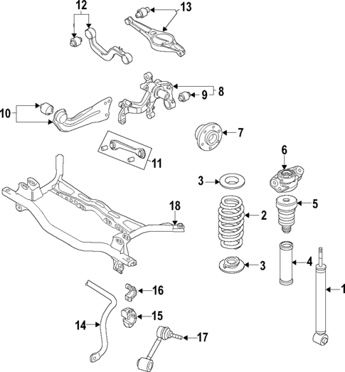 Rear Suspension for 2012 Volkswagen Jetta #0