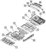 5109593AC - Body Sheet Metal Except Doors: Rear Floor Pan Panel for Mopar Image image