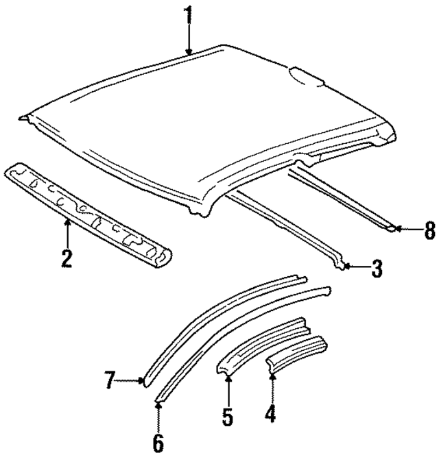 6311134020 - Body: Roof Panel for Toyota Image