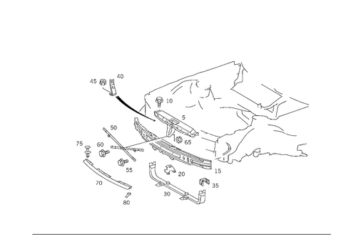 Front Stiffening and Radiator Support for 1993 Mercedes-Benz 600SL #0