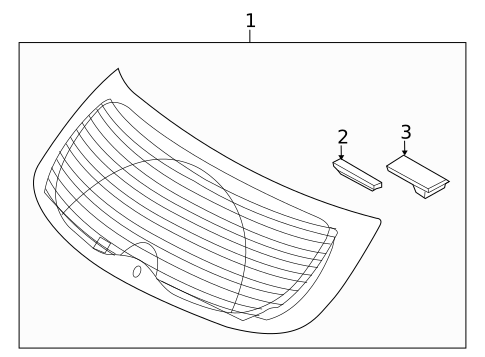 Glass - Lift Gate for 2011 Hyundai Tucson #0