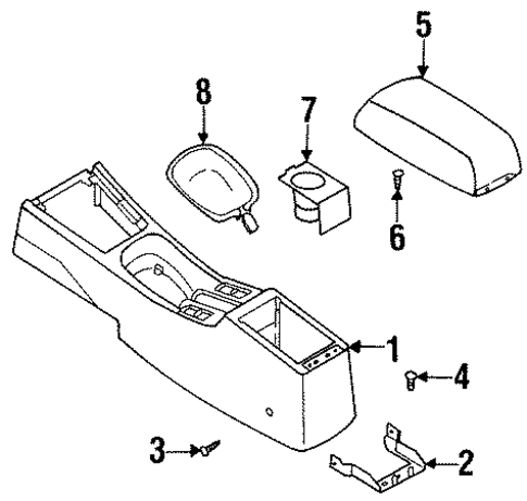 Rear Console for 2001 INFINITI G20 #0