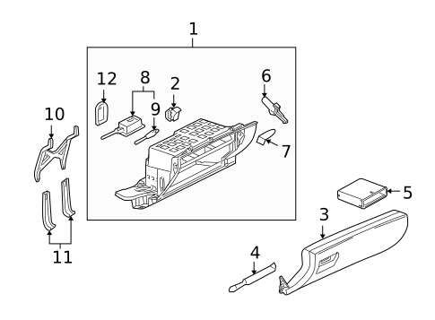 Glove Box for 2007 Audi A8 Quattro #0