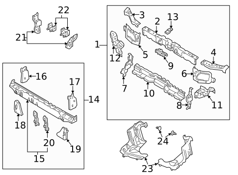 Radiator Support for 2001 Mazda MPV #0