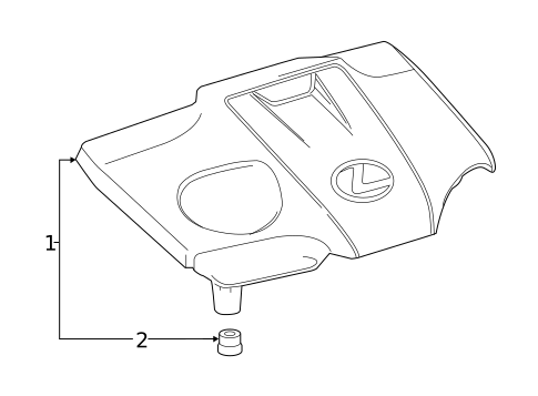 Engine Appearance Cover for 2020 Lexus NX300 #0