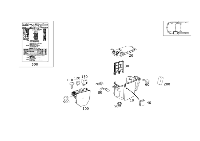 231900770764 - Electrical Equipment and Instruments: Elec. Center, Base Module for Mercedes-Benz Image image