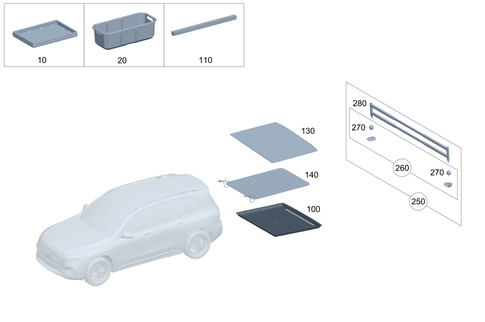 Load Compartment Trunk Equipment for 2023 Mercedes-Benz EQB 300 #0