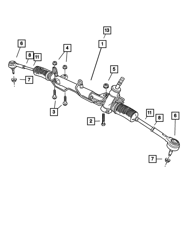 68019642AB - Steering: Inner End Tie Rod Kit for Mopar Image