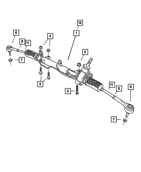 Steering Gear for 2005 Dodge Caravan #0