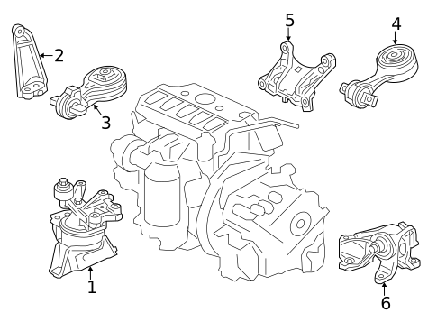Engine & Trans Mounting for 2013 Acura ILX #0