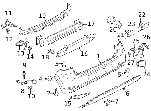 Bumper & Components - Rear for 2015 Volkswagen GTI #0