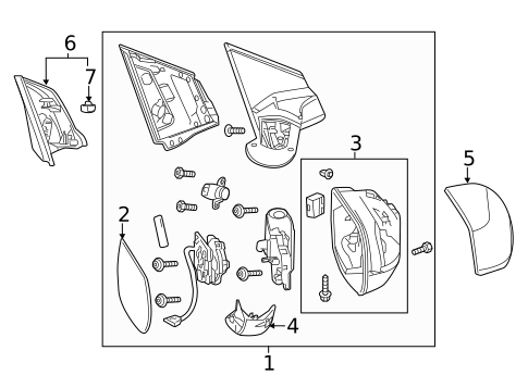 Outside Mirrors for 2012 Honda CR-V #0