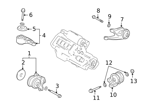 Engine & Trans Mounting for 1993 Acura NSX #0