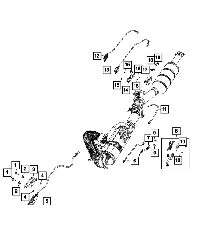 68544296AA - Electrical: Upstream Nitrous Oxide Sensor And Bracket for Mopar Image image