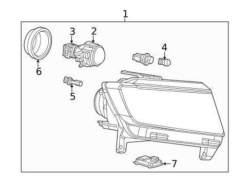 Headlamp Components for 2012 Dodge Durango #0