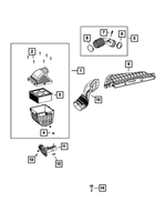 68321027AA - Fuel and Accelerator Pedal: Air Inlet Duct for Mopar Image