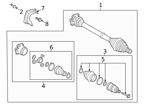 Drive Axles for 2024 Audi A8 Quattro #0