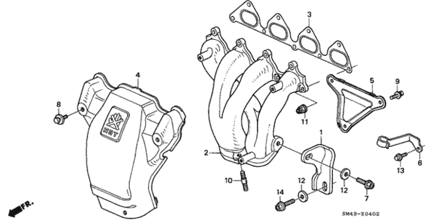 Exhaust Manifold (3) for 1993 Honda Accord #0