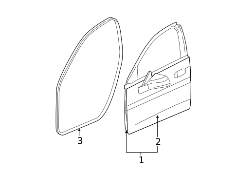 Door & Components for 2008 Buick LaCrosse #1