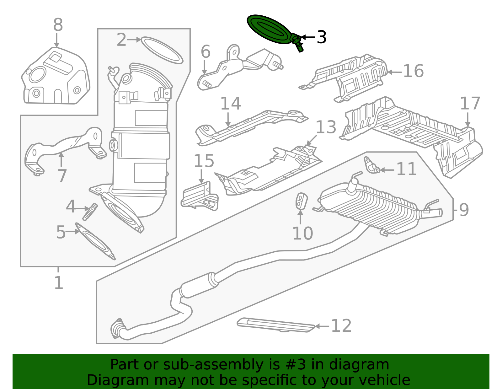 2019-2026 GM Exhaust Pipe Clamp 11603519 | TascaParts.com