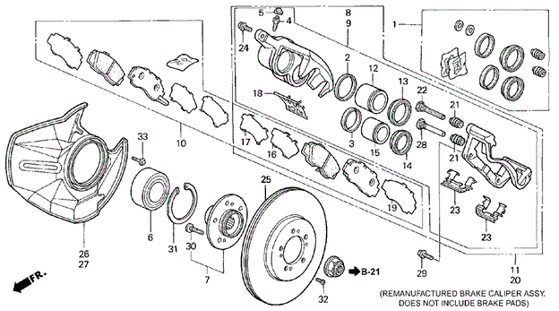 Front Brake ('93-'95) for 1994 Acura Legend #0