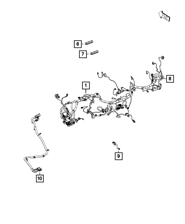 68213613AC - Electrical: Instrument Panel Wiring for Mopar Image
