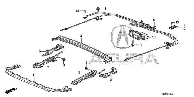 Roof Slide Components for 2009 Acura TSX #0