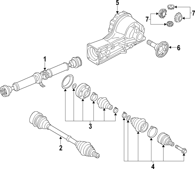 8E0521101T - Unclassified: Drive Shaft for Audi: A4, A4 Quattro, S4 Image