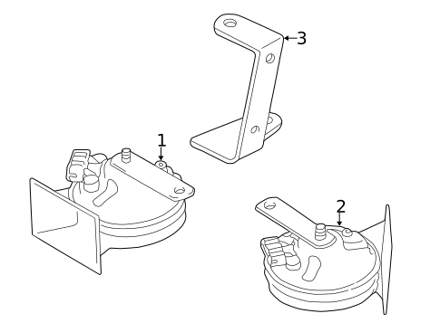 Horn for 2003 Audi A4 Quattro #0