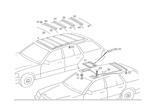 Headliner for 1993 Mercedes-Benz 300TE #0