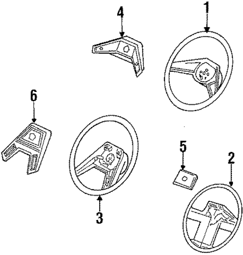 Steering Wheel & Trim for 1989 Chrysler LeBaron #0