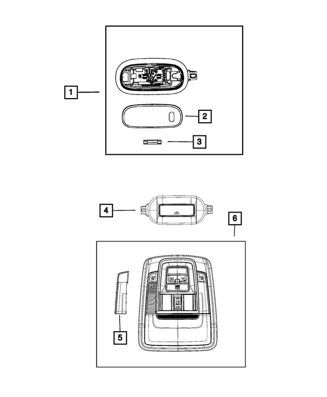 « 5JG55TX7AD – Electrical : Plafonnier Lampe pour Mopar Image »