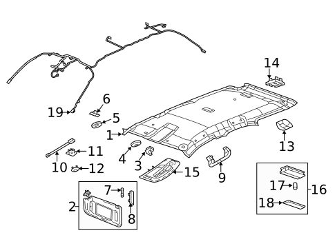 Interior Trim - Roof for 2019 Chevrolet Silverado 1500 #3