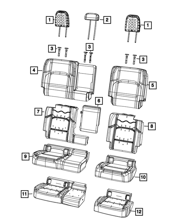 7GE26ZG7AA - : Rear Headrest, Left for Mopar Image