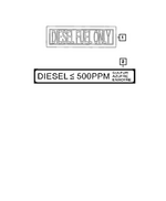 68235715AB - : Diesel Fuel Only Label for Mopar Image