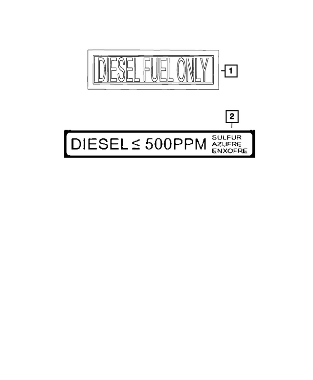 68235715AB - : Diesel Fuel Only Label for Mopar Image