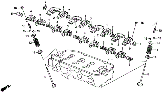 Valve - Rocker Arm ('93-'95 S) for 1995 Honda Civic del Sol #0