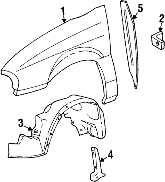 XF2Z16103AA - : Fender Splash Shield for Ford Image