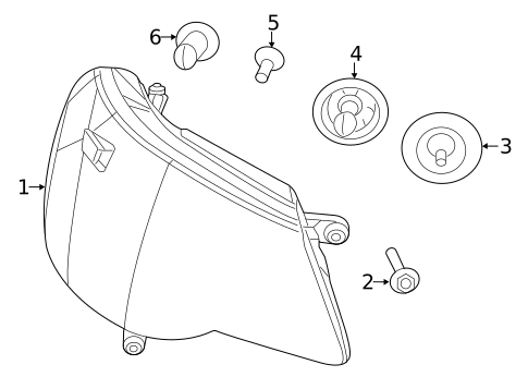 Headlamp Components for 2010 Chrysler Sebring #0