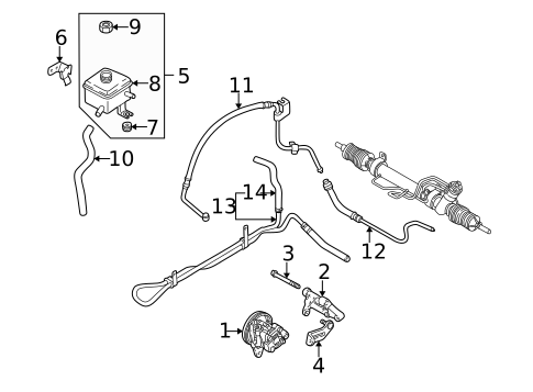Pump & Hoses for 2002 Kia Spectra #0