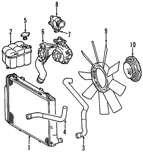 Cooling System for 2001 Mercedes-Benz CL 55 AMG&reg; #0