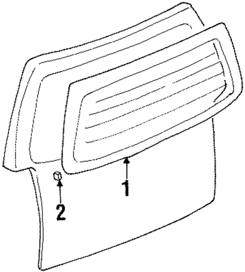 Glass - Lift Gate for 2000 Oldsmobile Silhouette #0