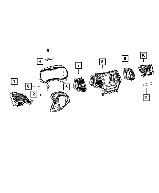 6DD541XPAB - Interior Trim: Instrument Panel Bezel for Mopar Image