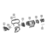 6DD541XPAB - Interior Trim: Instrument Panel Bezel for Mopar Image