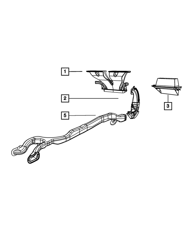 55037825AE - Air Conditioners and Heaters: Defroster Duct for Mopar Image
