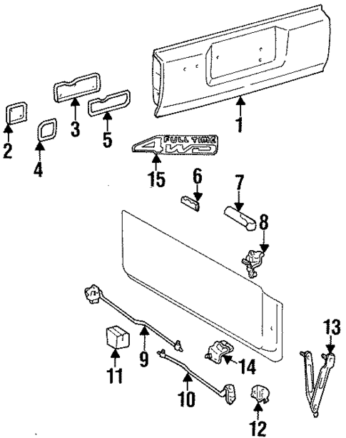 Back Door for 1995 Toyota Land Cruiser #1