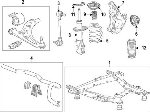 Front Suspension for 2025 GMC Acadia #0